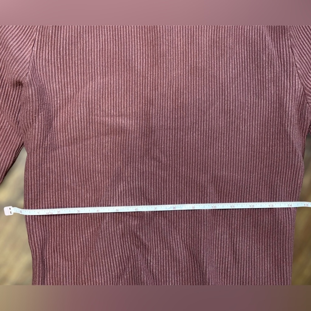 Sweet Rain Ribbed Knit Top | Rust Color | Size XL - Picture 4 of 5